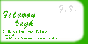 filemon vegh business card