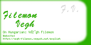 filemon vegh business card